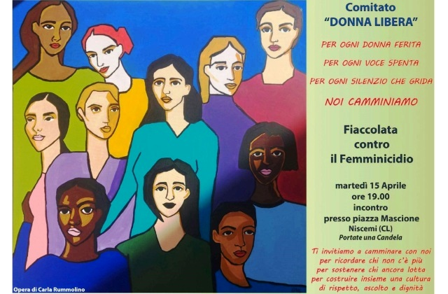 Niscemi. “Fiaccolata contro il femminicidio" il 15 aprile, organizzata dal Comitato “Donna libera”